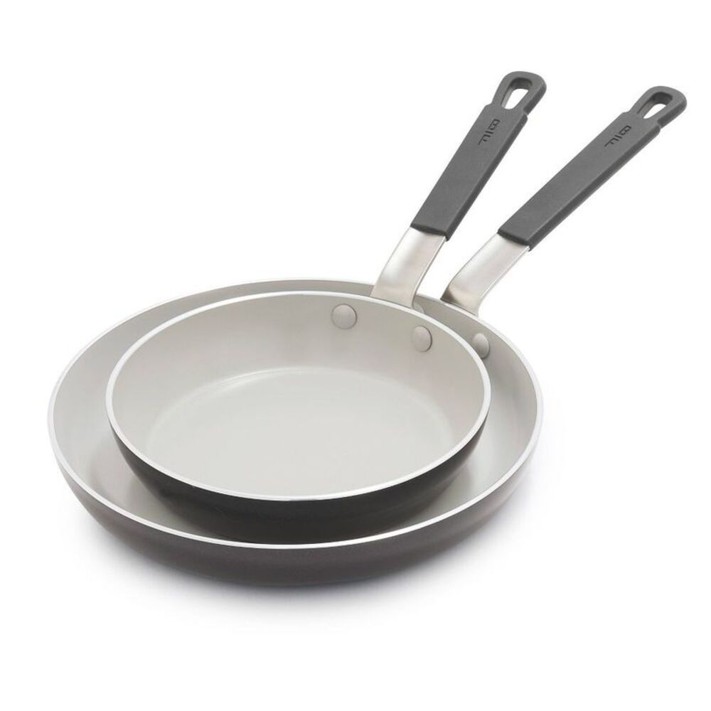 Bobby Flay -  2pk (8" & 10") Ceramic Nonstick Aluminu Gray
